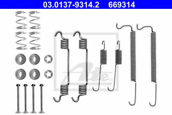 Ate 03.0137-9314.2 Mounting kit brake pads 03013793142: Buy near me in Poland at 2407.PL - Good price!