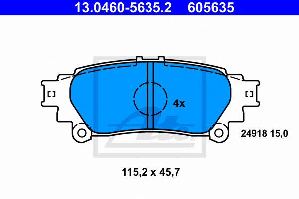 Ate 13.0460-5635.2 Brake Pad Set, disc brake 13046056352: Buy near me in Poland at 2407.PL - Good price!