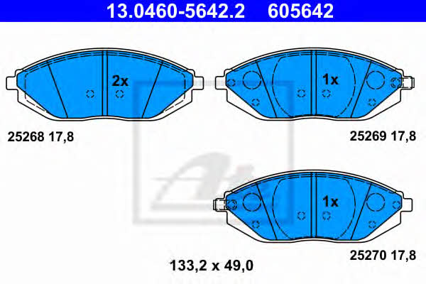 Ate Brake Pad Set, disc brake – price 173 PLN
