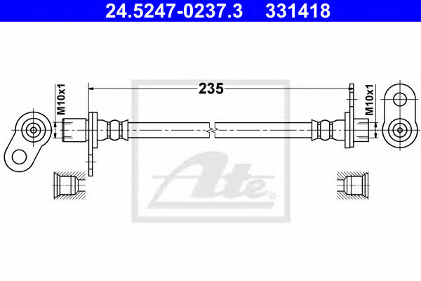 Ate 24.5247-0237.3 Bremsschlauch 24524702373: Kaufen Sie zu einem guten Preis in Polen bei 2407.PL!