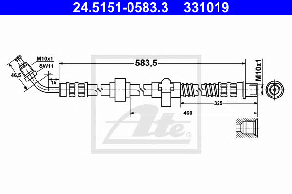 Ate 24.5151-0583.3 Bremsschlauch 24515105833: Kaufen Sie zu einem guten Preis in Polen bei 2407.PL!