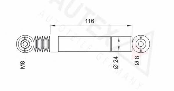 Autex 611856 Амортизатор натяжителя ремня поликлинового (приводного) 611856: Отличная цена - Купить в Польше на 2407.PL!