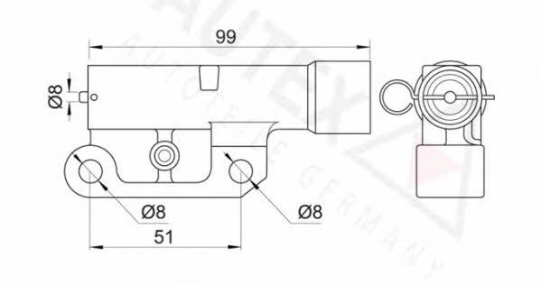Autex 612022 Tensioner, timing belt 612022: Buy near me in Poland at 2407.PL - Good price!
