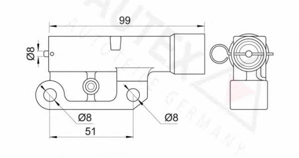 Autex 612022 Натягувач ременя зубчастого (ГРМ) 612022: Приваблива ціна - Купити у Польщі на 2407.PL!