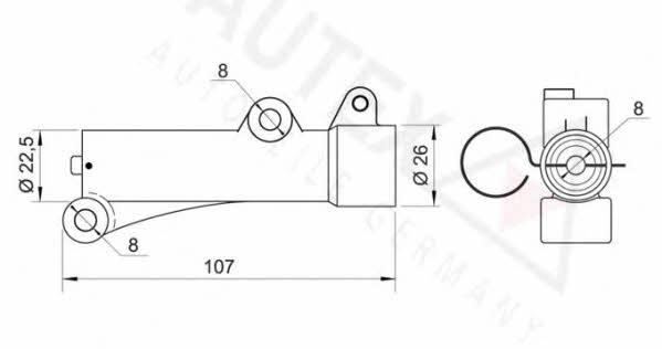 Autex 612024 Tensioner, timing belt 612024: Buy near me in Poland at 2407.PL - Good price!