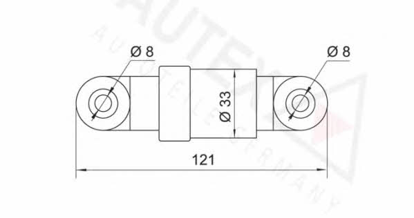 Autex 631028 Belt tensioner damper 631028: Buy near me in Poland at 2407.PL - Good price!