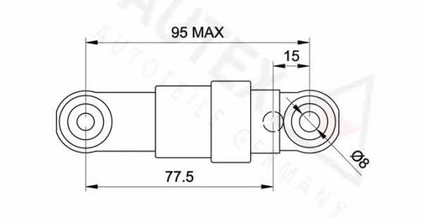 Autex 631437 Belt tensioner damper 631437: Buy near me in Poland at 2407.PL - Good price!