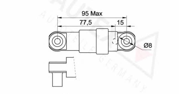 Autex 631488 Амортизатор натяжителя ремня поликлинового (приводного) 631488: Отличная цена - Купить в Польше на 2407.PL!