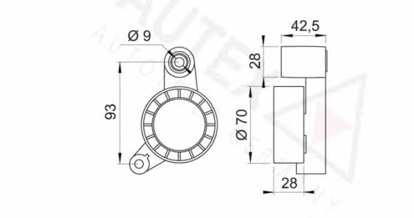 Autex 641044 Ролик натяжний ременя поліклинового (приводного) 641044: Приваблива ціна - Купити у Польщі на 2407.PL!