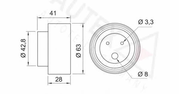 Autex 641120 Tensioner pulley, timing belt 641120: Buy near me in Poland at 2407.PL - Good price!