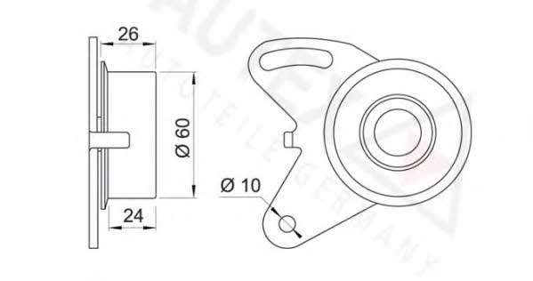 Autex 641201 Tensioner pulley, timing belt 641201: Buy near me in Poland at 2407.PL - Good price!