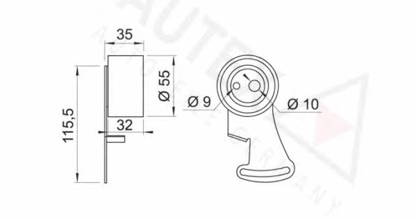 Autex 641209 Tensioner pulley, timing belt 641209: Buy near me in Poland at 2407.PL - Good price!