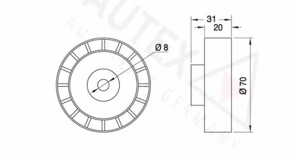 Autex 641219 Ролик натяжной ремня поликлинового (приводного) 641219: Отличная цена - Купить в Польше на 2407.PL!