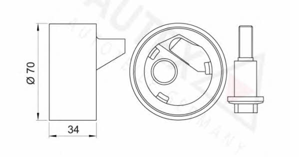 Autex 641225 Tensioner pulley, timing belt 641225: Buy near me in Poland at 2407.PL - Good price!