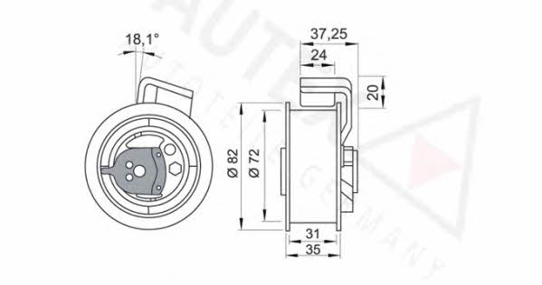 Autex 641264 Tensioner pulley, timing belt 641264: Buy near me in Poland at 2407.PL - Good price!