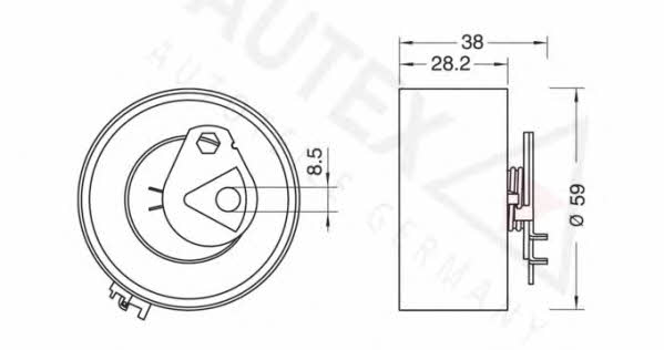 Autex 641284 Tensioner pulley, timing belt 641284: Buy near me in Poland at 2407.PL - Good price!