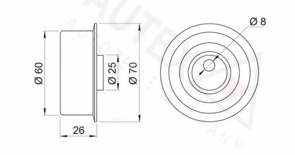 Autex 641358 Tensioner pulley, timing belt 641358: Buy near me in Poland at 2407.PL - Good price!