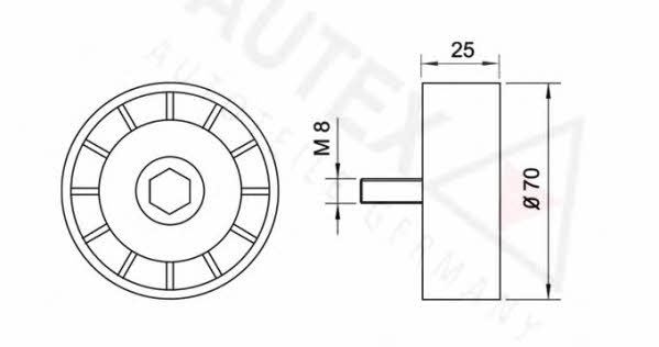 Autex 641369 Ролик натяжний ременя поліклинового (приводного) 641369: Приваблива ціна - Купити у Польщі на 2407.PL!