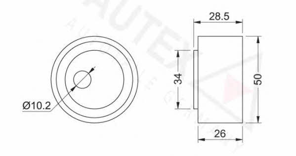 Autex 641371 V-ribbed belt tensioner (drive) roller 641371: Buy near me in Poland at 2407.PL - Good price!