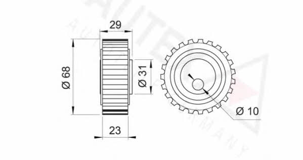Autex 641420 Tensioner pulley, timing belt 641420: Buy near me in Poland at 2407.PL - Good price!