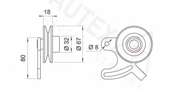 Autex 641421 Tensioner pulley, timing belt 641421: Buy near me in Poland at 2407.PL - Good price!