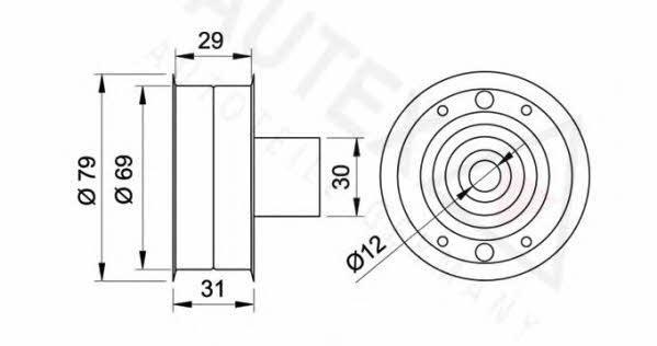 Autex 641446 Tensioner pulley, timing belt 641446: Buy near me in Poland at 2407.PL - Good price!