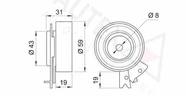 Autex 641450 Tensioner pulley, timing belt 641450: Buy near me in Poland at 2407.PL - Good price!