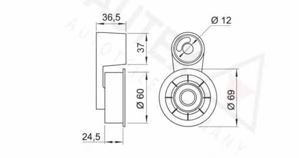 Autex 641505 Tensioner pulley, timing belt 641505: Buy near me in Poland at 2407.PL - Good price!