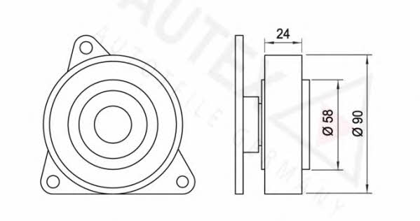 Autex 641508 Tensioner pulley, timing belt 641508: Buy near me in Poland at 2407.PL - Good price!