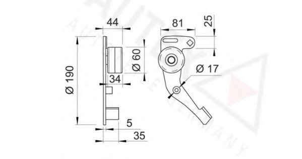 Autex 641509 Tensioner pulley, timing belt 641509: Buy near me in Poland at 2407.PL - Good price!