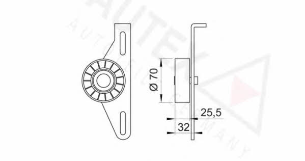 Autex 641586 V-ribbed belt tensioner (drive) roller 641586: Buy near me in Poland at 2407.PL - Good price!