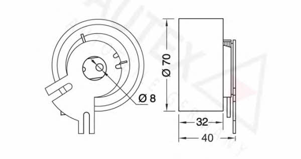 Autex 641669 Tensioner pulley, timing belt 641669: Buy near me in Poland at 2407.PL - Good price!