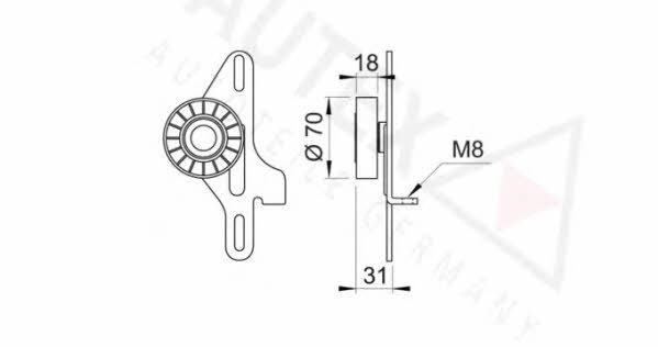 Autex 641672 Rippenriemenspannrolle (Antriebsriemen) 641672: Bestellen Sie in Polen zu einem guten Preis bei 2407.PL!