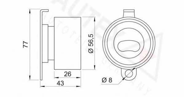 Autex 641706 Tensioner pulley, timing belt 641706: Buy near me in Poland at 2407.PL - Good price!
