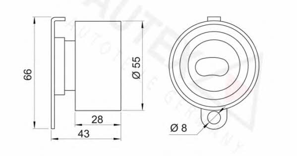 Autex 641708 Tensioner pulley, timing belt 641708: Buy near me in Poland at 2407.PL - Good price!