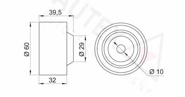 Autex 641725 Tensioner pulley, timing belt 641725: Buy near me in Poland at 2407.PL - Good price!