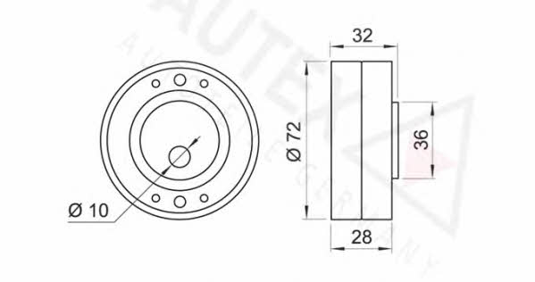 Autex 641788 Tensioner pulley, timing belt 641788: Buy near me in Poland at 2407.PL - Good price!