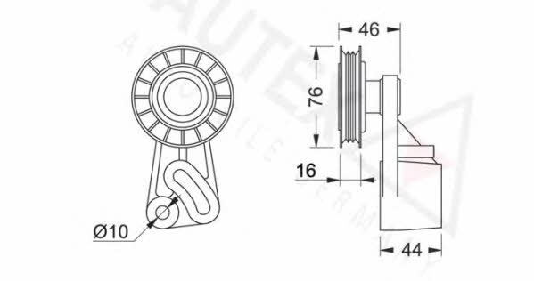 Autex 641798 V-ribbed belt tensioner (drive) roller 641798: Buy near me in Poland at 2407.PL - Good price!