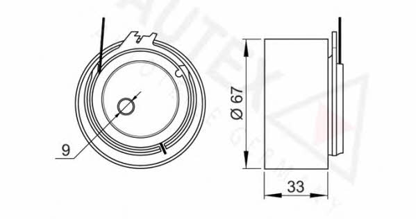Autex 641831 Tensioner pulley, timing belt 641831: Buy near me in Poland at 2407.PL - Good price!