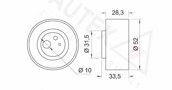 Autex 641837 Tensioner pulley, timing belt 641837: Buy near me in Poland at 2407.PL - Good price!