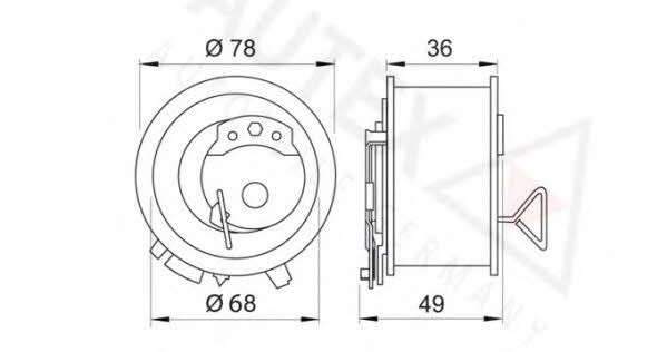 Autex 641858 Tensioner pulley, timing belt 641858: Buy near me in Poland at 2407.PL - Good price!