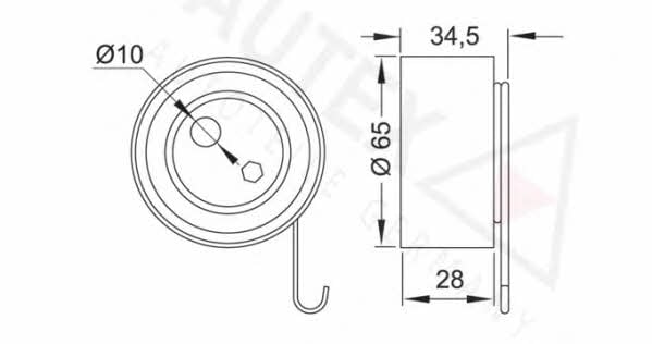 Autex 641877 Tensioner pulley, timing belt 641877: Buy near me at 2407.PL in Poland at an Affordable price!