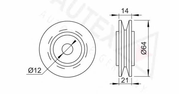 Autex 641902 Rippenriemenspannrolle (Antriebsriemen) 641902: Kaufen Sie zu einem guten Preis in Polen bei 2407.PL!