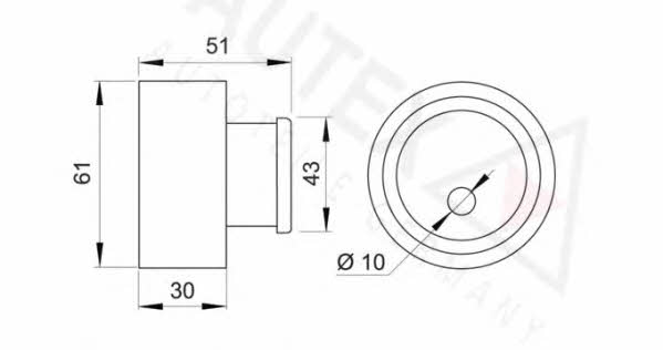 Autex 641915 Tensioner pulley, timing belt 641915: Buy near me in Poland at 2407.PL - Good price!