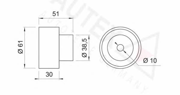 Autex 641916 Tensioner pulley, timing belt 641916: Buy near me in Poland at 2407.PL - Good price!