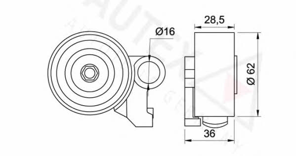 Autex 641958 Tensioner pulley, timing belt 641958: Buy near me in Poland at 2407.PL - Good price!