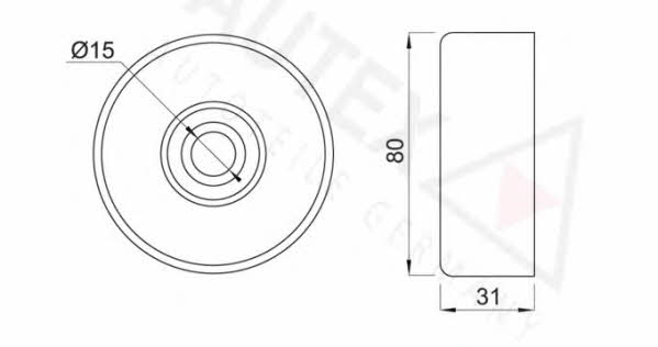 Autex 642001 V-ribbed belt tensioner (drive) roller 642001: Buy near me in Poland at 2407.PL - Good price!