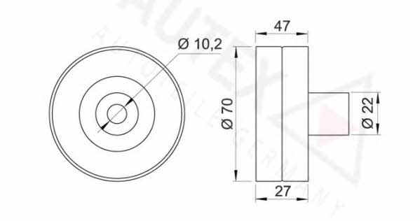 Autex 651061 Ролик натяжний ременя поліклинового (приводного) 651061: Приваблива ціна - Купити у Польщі на 2407.PL!