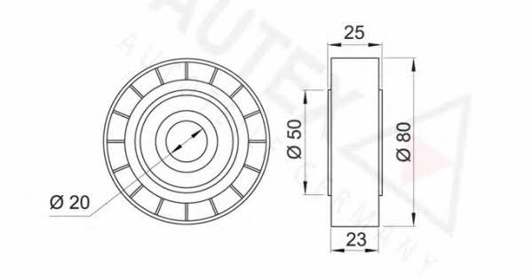 Autex 651151 Ролик обводной ремня поликлинового (приводного) 651151: Отличная цена - Купить в Польше на 2407.PL!