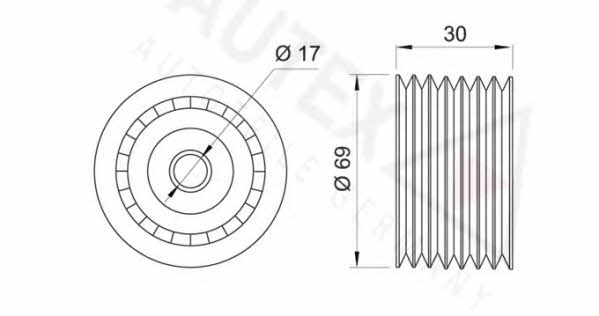 Autex 651180 Ролик натяжной ремня поликлинового (приводного) 651180: Отличная цена - Купить в Польше на 2407.PL!
